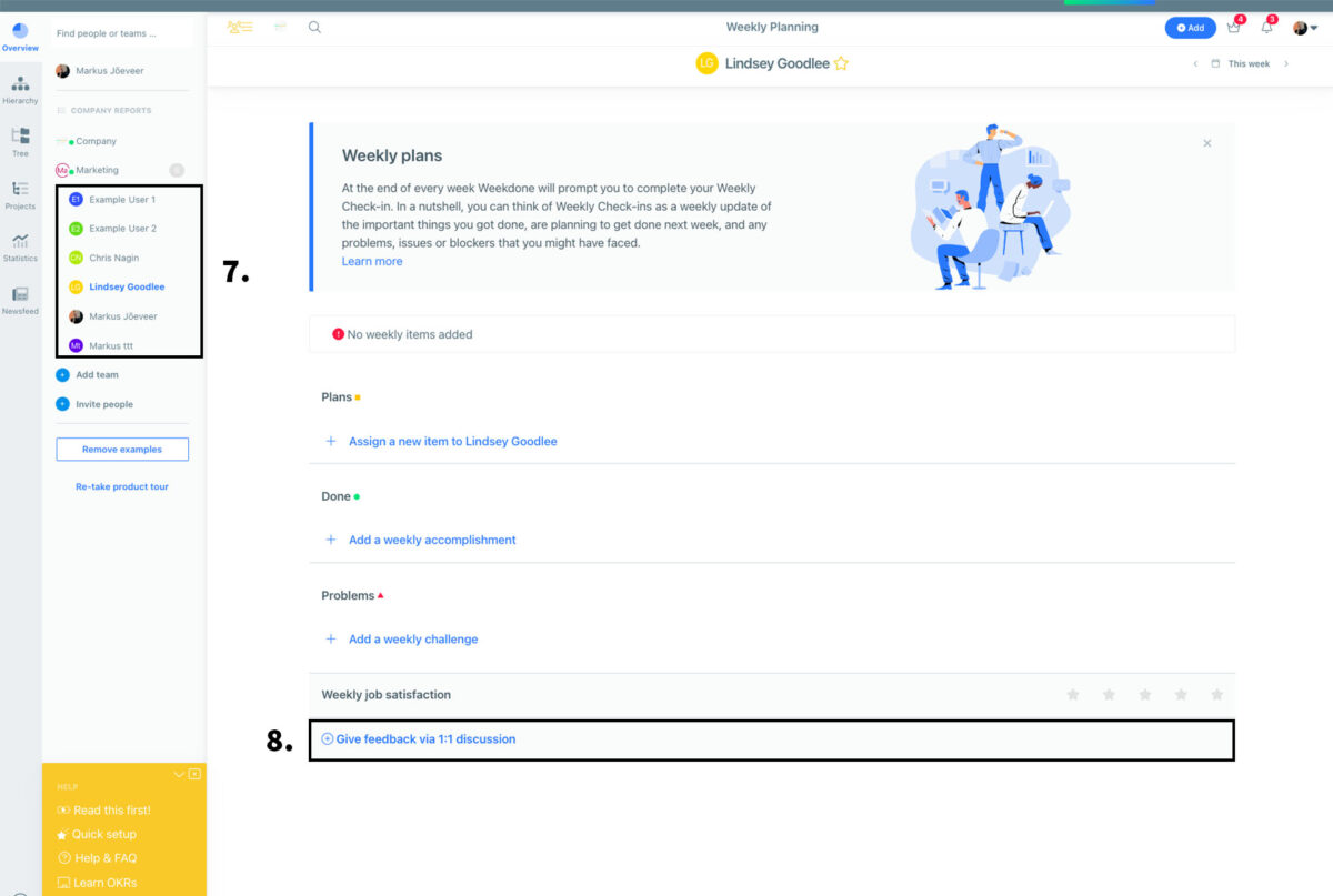 Blueprint - Weekly Progress Reporting – Weekdone