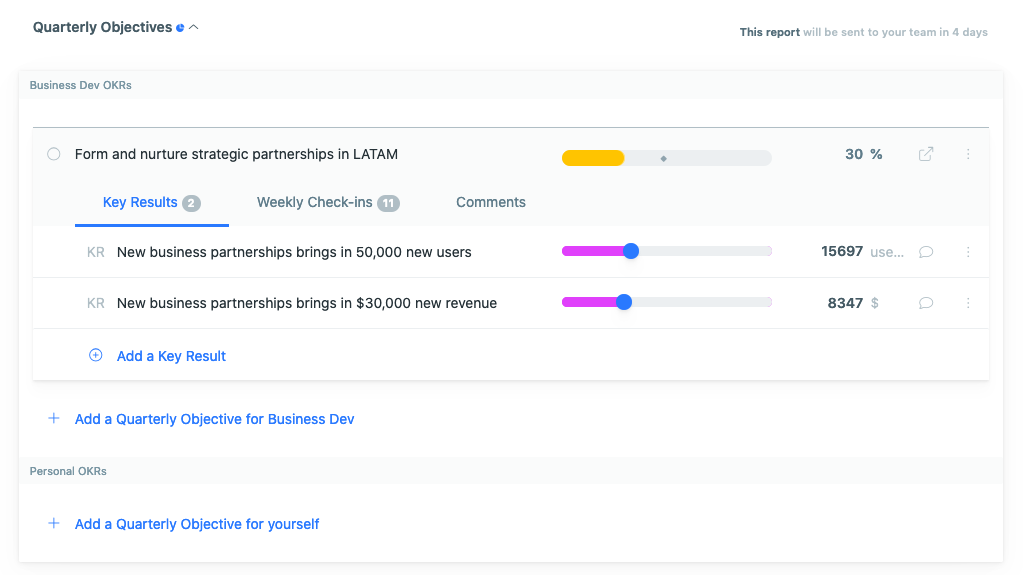 OKR planning tools